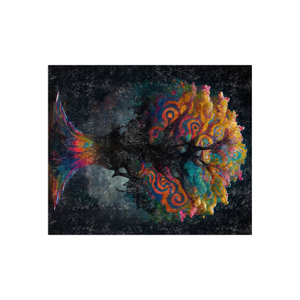 psychedelic tree - Crushed Velvet Blanket