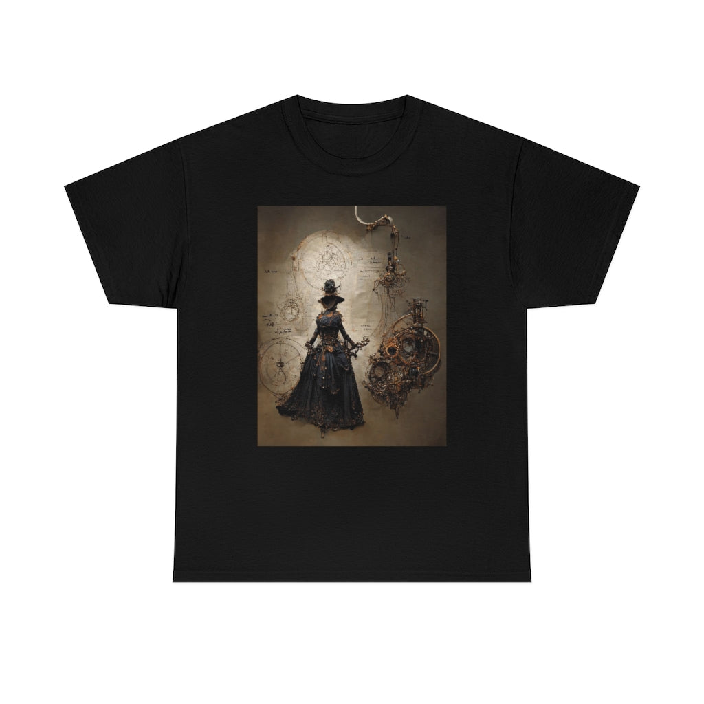 a_blueprint_of_a_steampunk_witch_concept_art - Unisex Heavy Cotton Tee