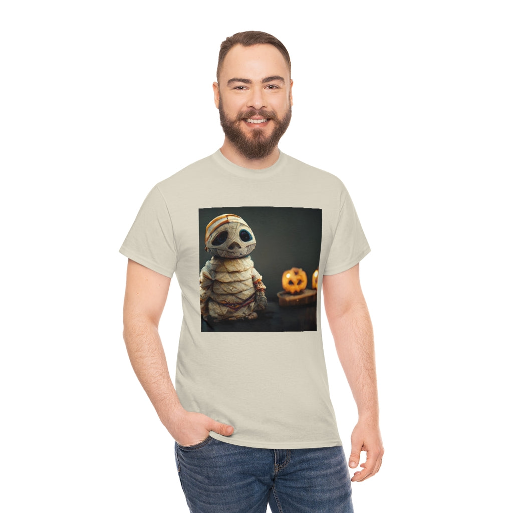 cute_halloween_mummy_concept_art_realistic_octane_render - Unisex Heavy Cotton Tee