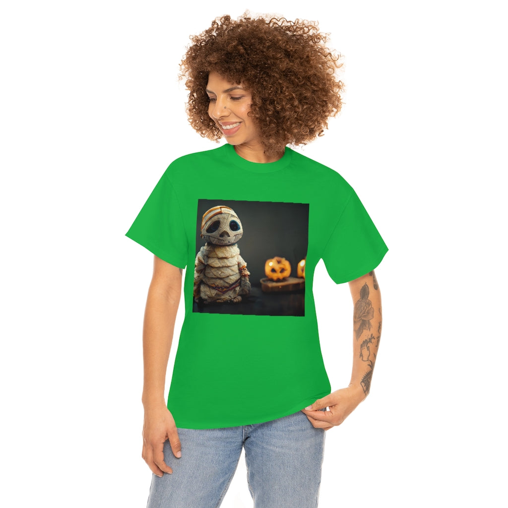 cute_halloween_mummy_concept_art_realistic_octane_render - Unisex Heavy Cotton Tee