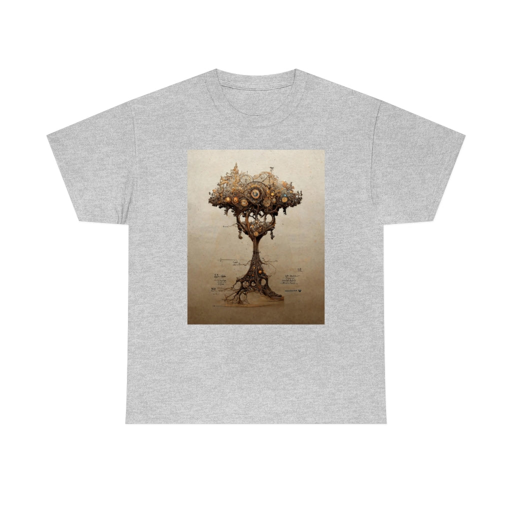 a_blueprint_of_a_steampunk_tree_concept_art - Unisex Heavy Cotton Tee