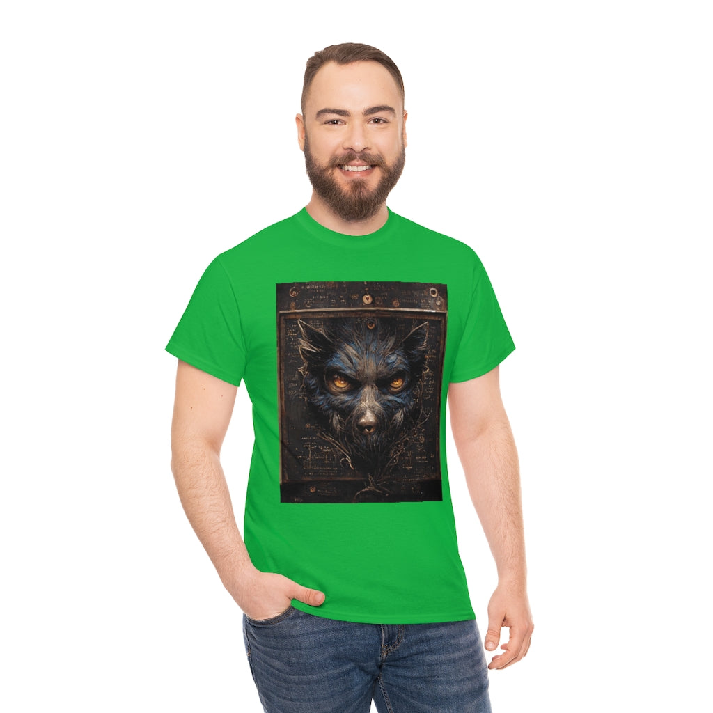 a_blueprint_of_a_steampunk_werewolf_concept_art - Unisex Heavy Cotton Tee