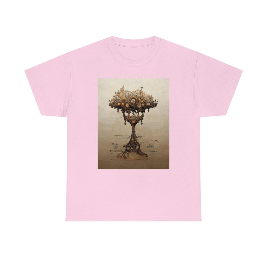 a_blueprint_of_a_steampunk_tree_concept_art - Unisex Heavy Cotton Tee