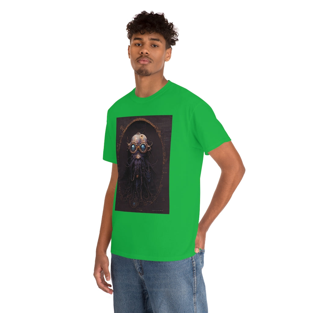 a_blueprint_of_a_steampunk_mind_flayer_concept_art- Unisex Heavy Cotton Tee