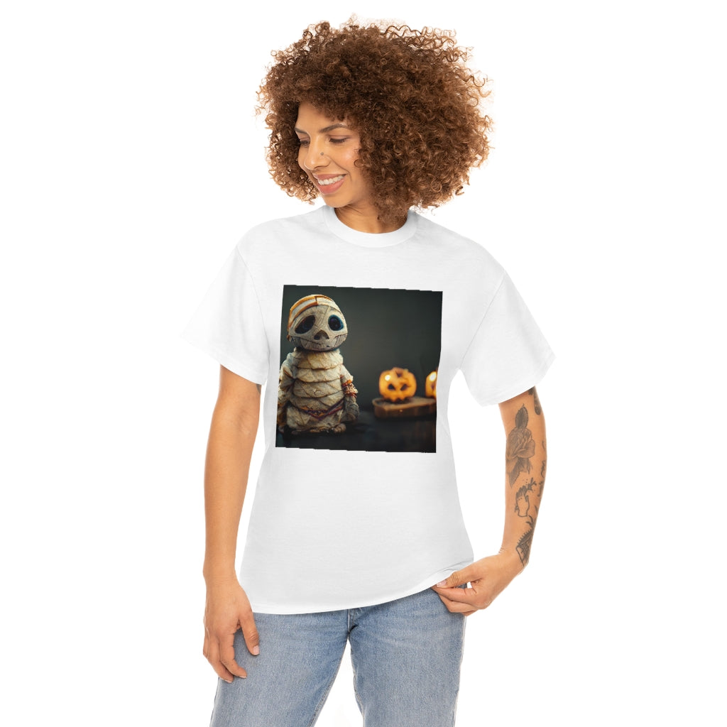 cute_halloween_mummy_concept_art_realistic_octane_render - Unisex Heavy Cotton Tee