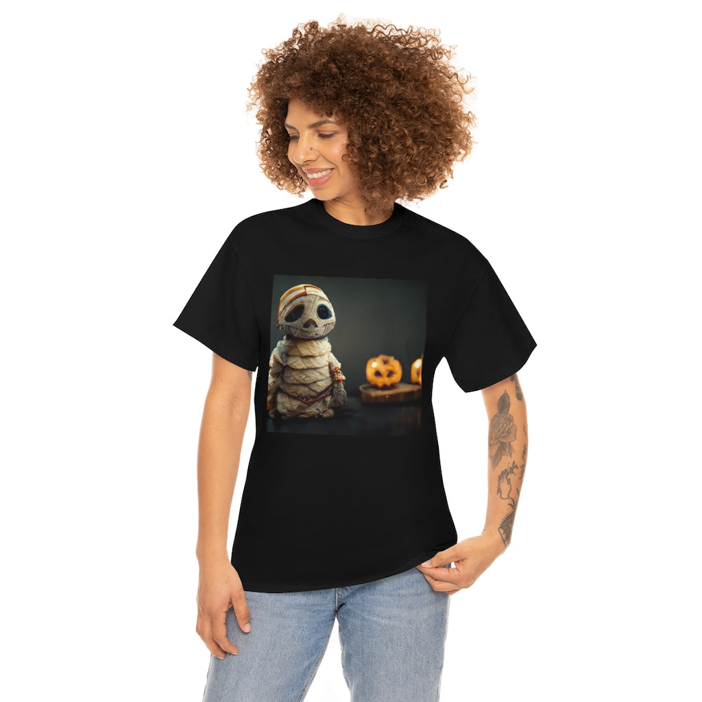 cute_halloween_mummy_concept_art_realistic_octane_render - Unisex Heavy Cotton Tee