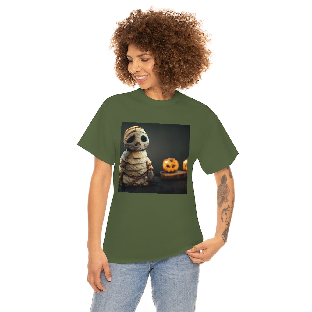 cute_halloween_mummy_concept_art_realistic_octane_render - Unisex Heavy Cotton Tee