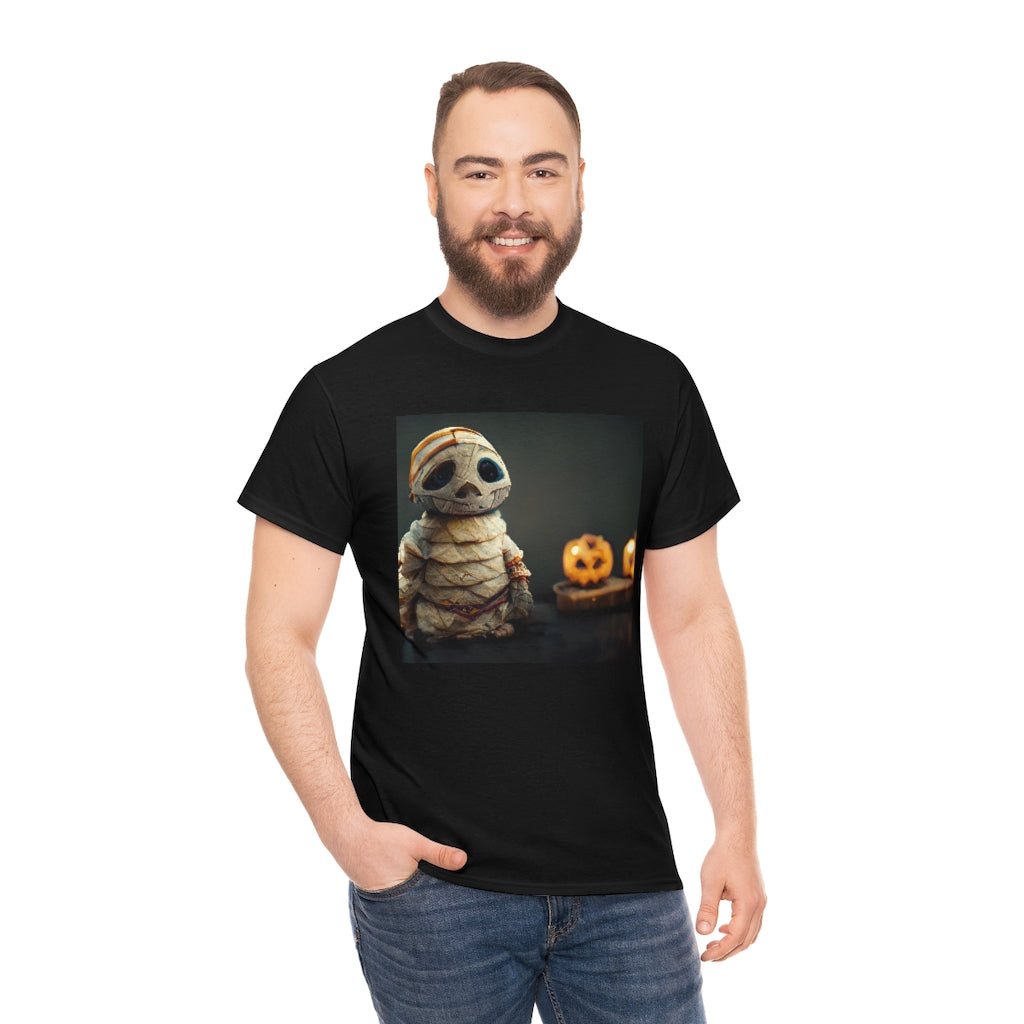 cute_halloween_mummy_concept_art_realistic_octane_render - Unisex Heavy Cotton Tee