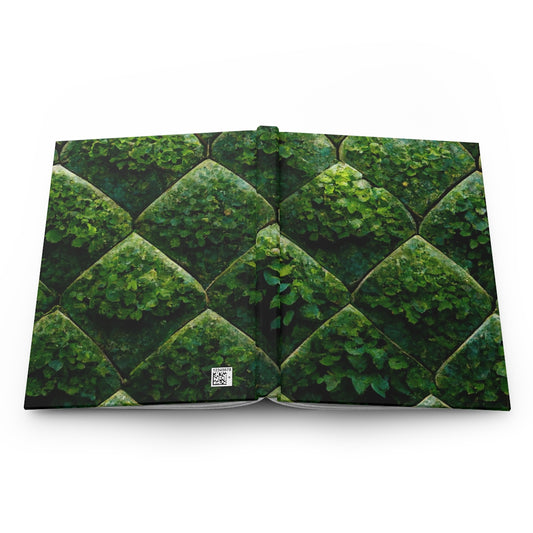 detailed tiling pattern of ivy climbing up brick - Hardcover Journal Matte