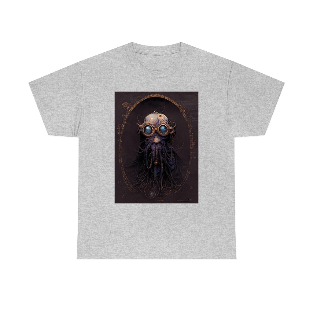 a_blueprint_of_a_steampunk_mind_flayer_concept_art- Unisex Heavy Cotton Tee