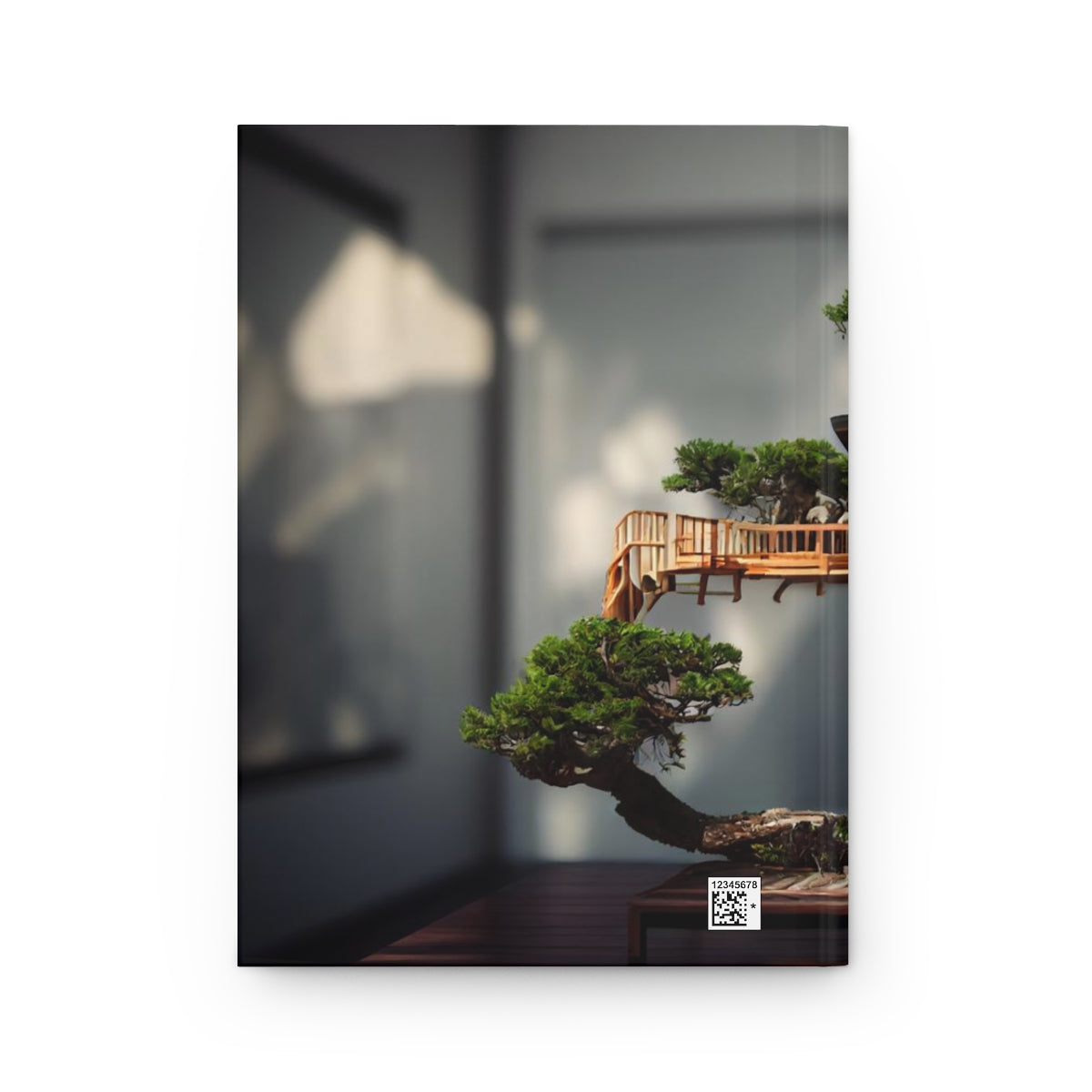 bonsai treehouse, highly detailed, octane render, professional lighting, sprawling branches - Hardcover Journal Matte