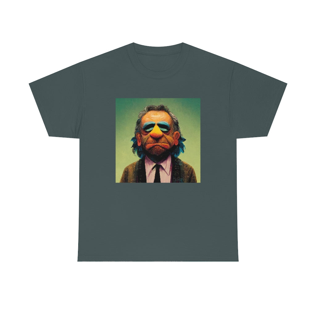 charles bukowski as a muppet - Unisex Heavy Cotton Tee