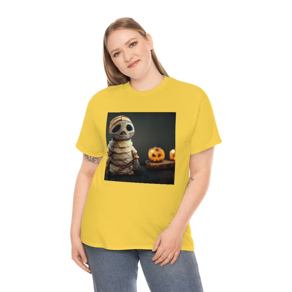 cute_halloween_mummy_concept_art_realistic_octane_render - Unisex Heavy Cotton Tee